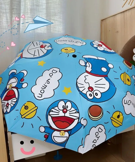 Doraemon sun umbrella cute personality creative fashion folding thickened sunscreen sunshade umbrella holiday gift