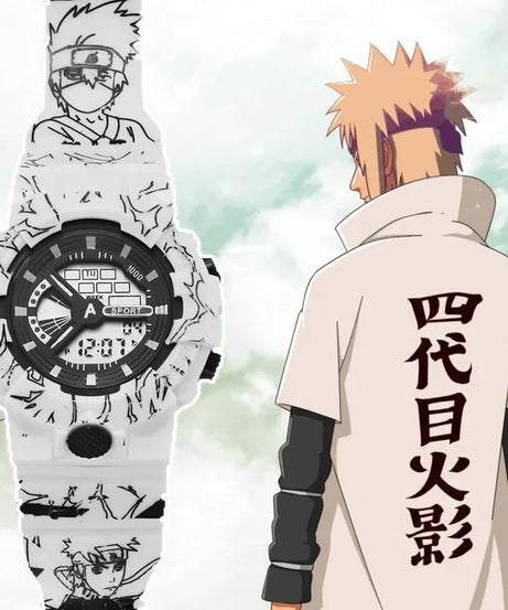 Naruto Kakashi Student Sport Watches Children's Watch Electronic WristWatch Waterproof Clock Digital Watch for Boys Girls Gift