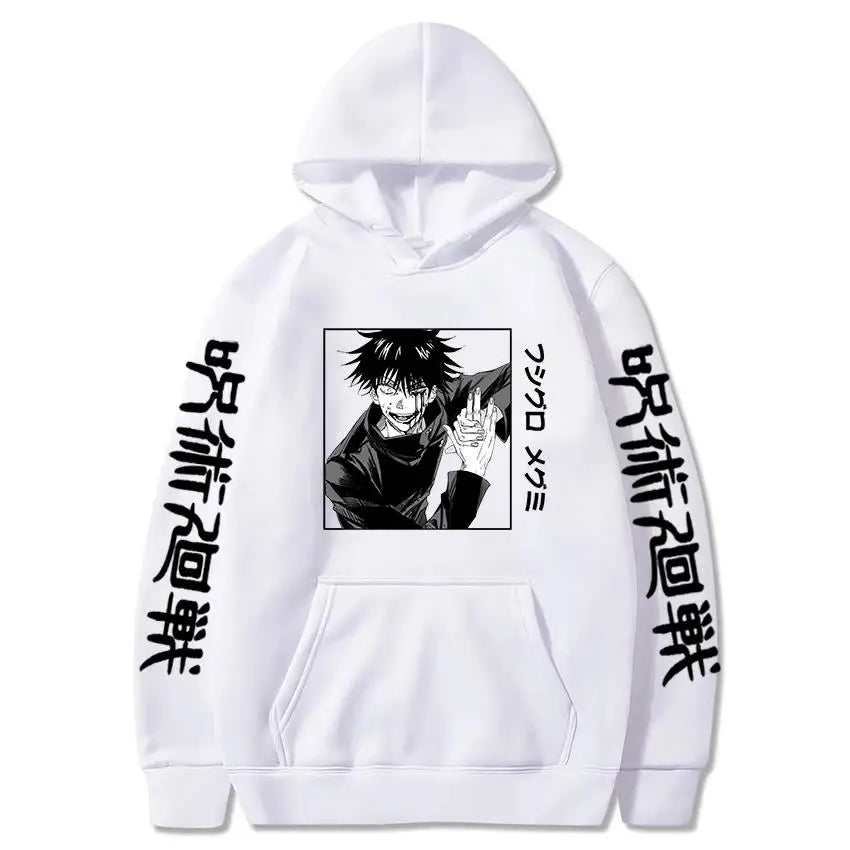 Jujutsu Kaisen Fushiguro Megumi Anime Graphic Hoodie – Harajuku Manga Streetwear Pullover 6
