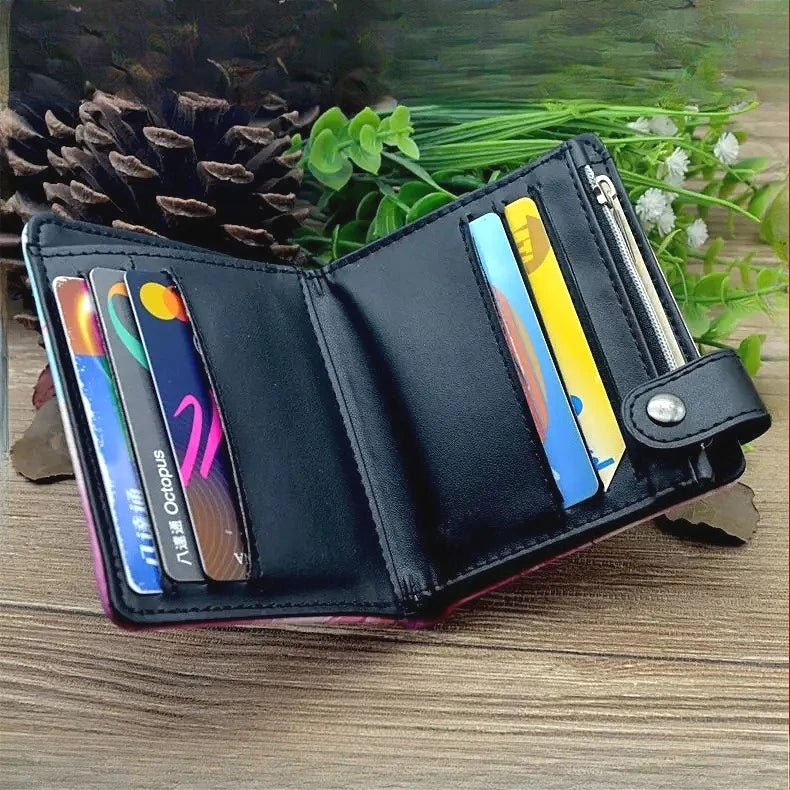 Anime Blue Lock Short Fold Over Wallet PU Leather Purse Nagi Seishiro Mikage Reo Isagi Yoichi