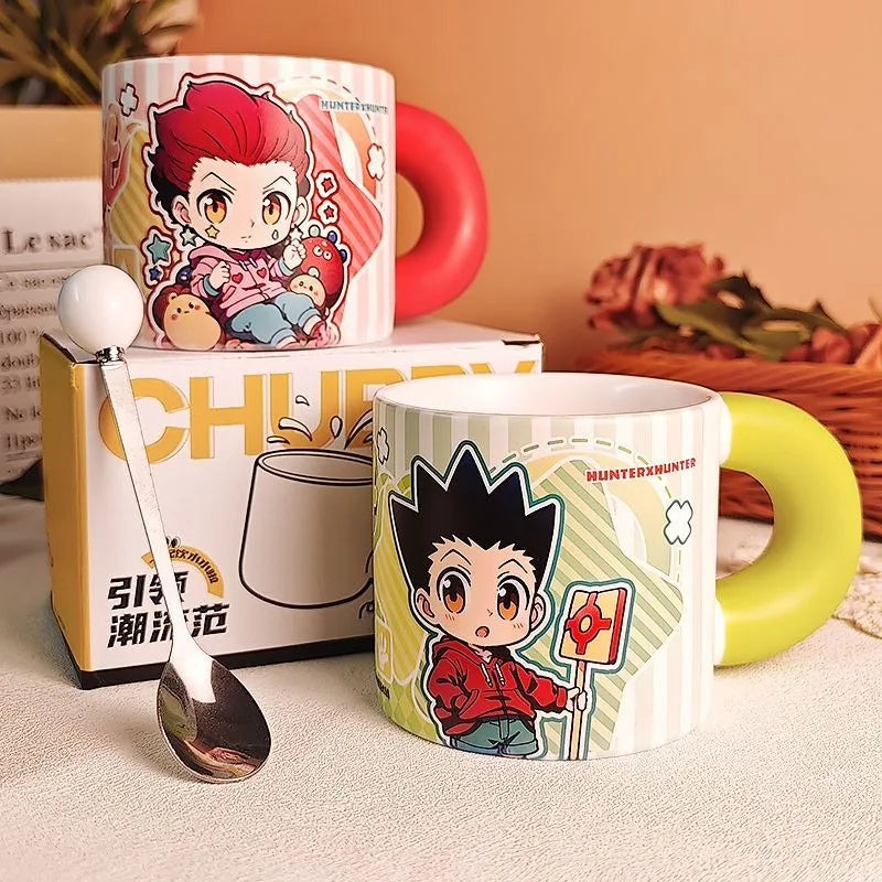 HUNTER mug fandom ceramic water cup cute  personality creative little Jacchiru Siso's two-dimensional holiday gift