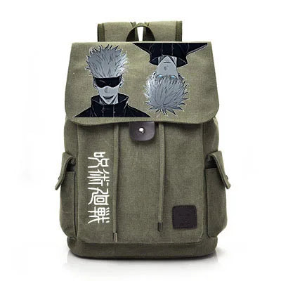 Jujutsu Kaisen Anime Backpack Cosplay Gojo Unisex Students School Bag Large Capacity Bookbag Laptop Travel Rucksack Outdoor Bag