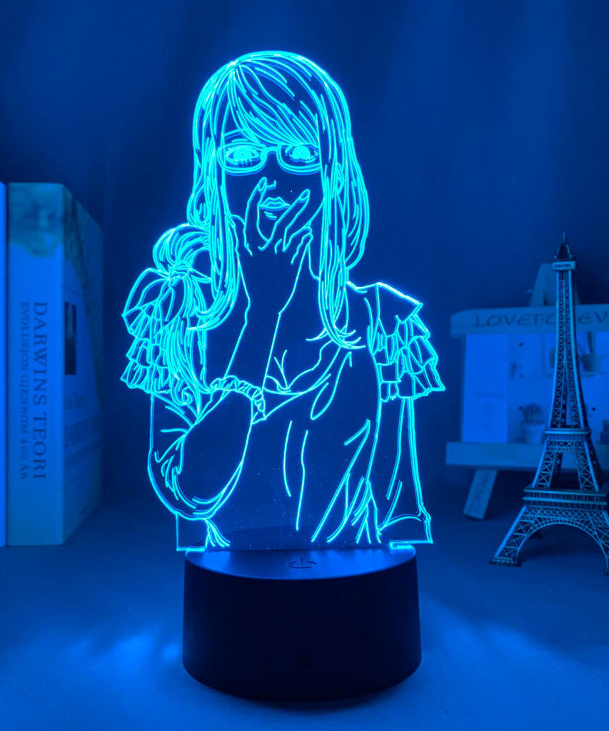 Anime Tokyo Ghoul Glowing Acrylic Stand Ken Kaneki Figure Nightlight for Reading Room Decor Light Gift for Birthday Table Lamp