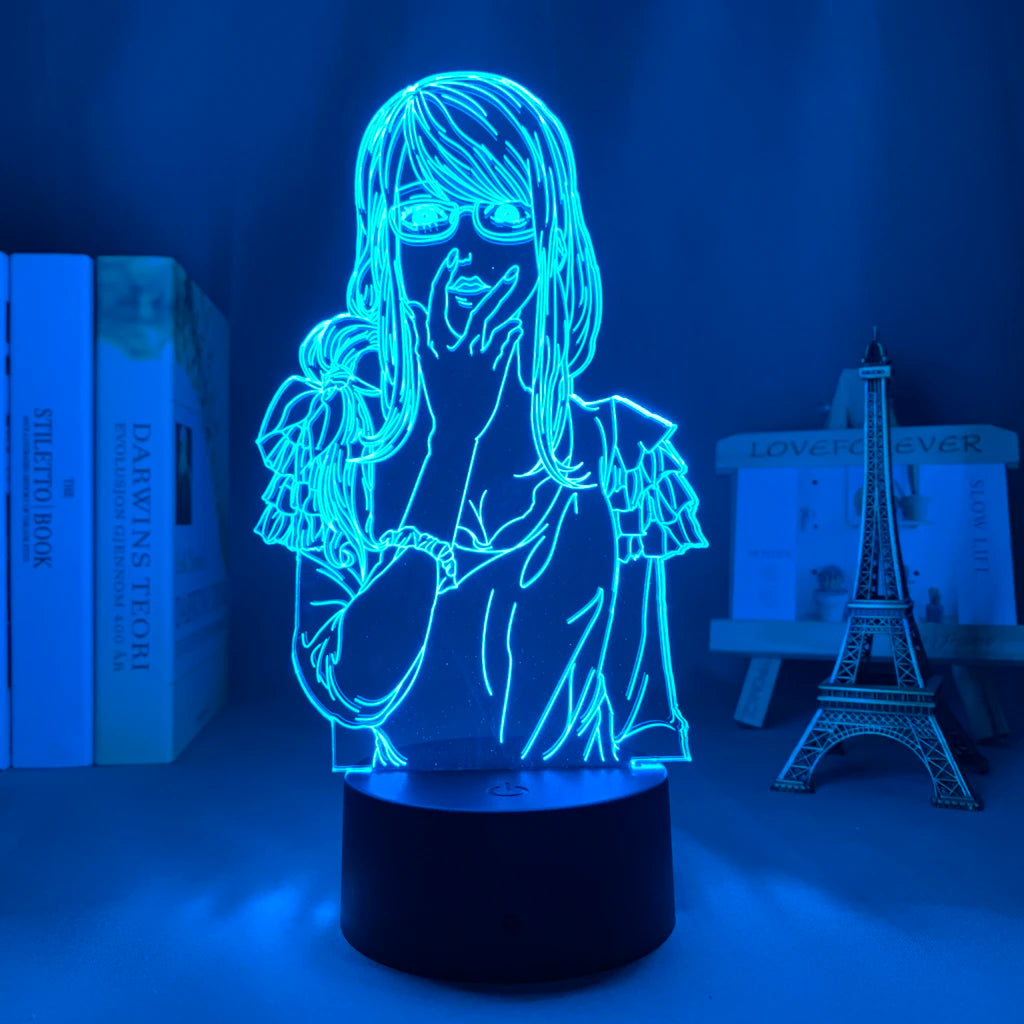 Anime Tokyo Ghoul Glowing Acrylic Stand Ken Kaneki Figure Nightlight for Reading Room Decor Light Gift for Birthday Table Lamp