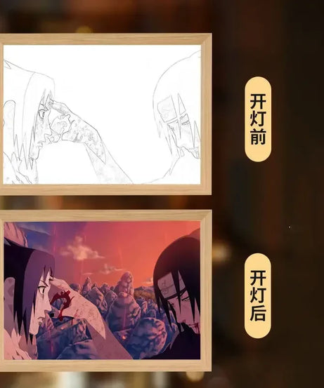 Naruto LED Night Light – Kakashi, Sasuke & Madara Anime Bedroom Lamp Gift