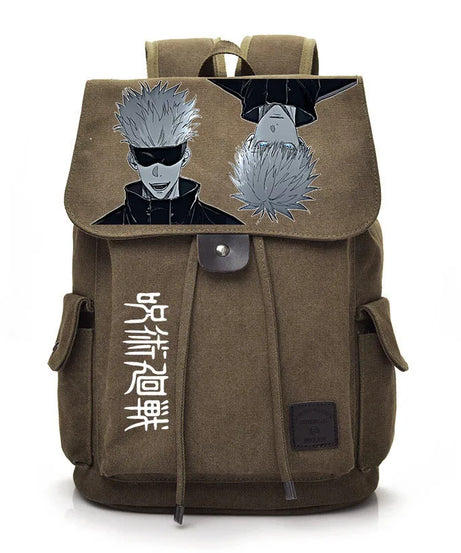 Jujutsu Kaisen Anime Backpack Cosplay Gojo Unisex Students School Bag Large Capacity Bookbag Laptop Travel Rucksack Outdoor Bag