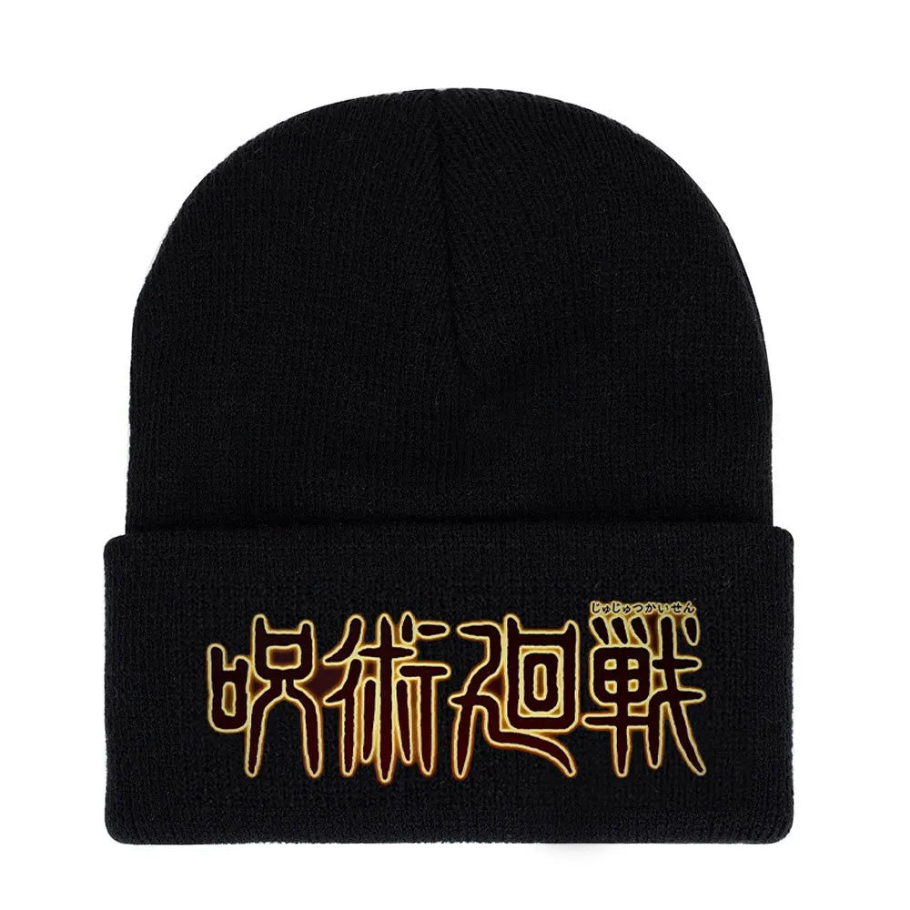 Anime Gojo Satoru Manga Kawaii Hat Autumn Winter Beanies Baggy Jujutsu Kaisen Anime Cat Men Women Knitted Hat