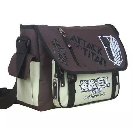 Anime Attack on Titan Handbag Travel Messenger School Bag Sling Satchel Anime Shoulder Bags
