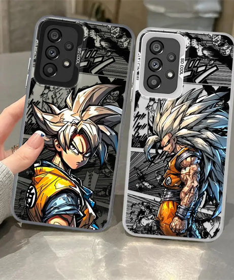 Shell Case for Samsung Galaxy A35 A26 A36 A53 A71 A72 A51 A56 A73 A55 A54 A52 Dragon Ball Son Goku Cool