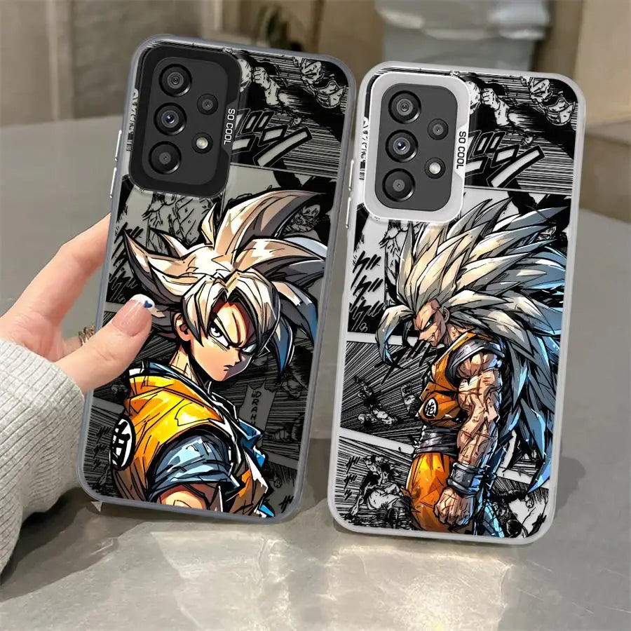 Shell Case for Samsung Galaxy A35 A26 A36 A53 A71 A72 A51 A56 A73 A55 A54 A52 Dragon Ball Son Goku Cool