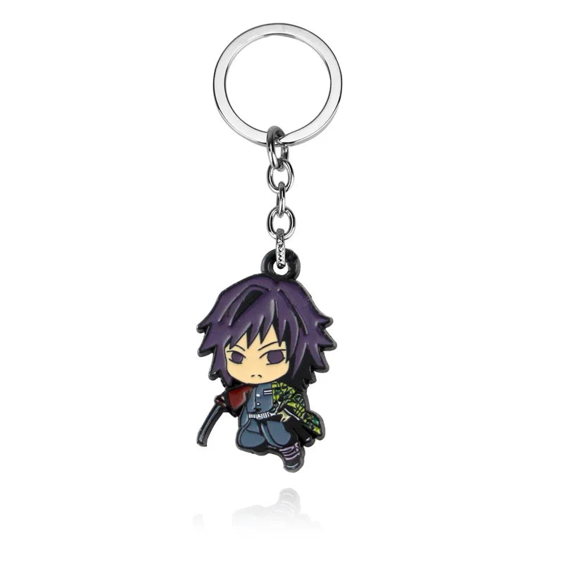 Anime Demon Slayer Keychain Kamado Tanjirou Acrylic Fashion Trend Key Ring For Earring For Women Men Gift Decoration Car Jewelry