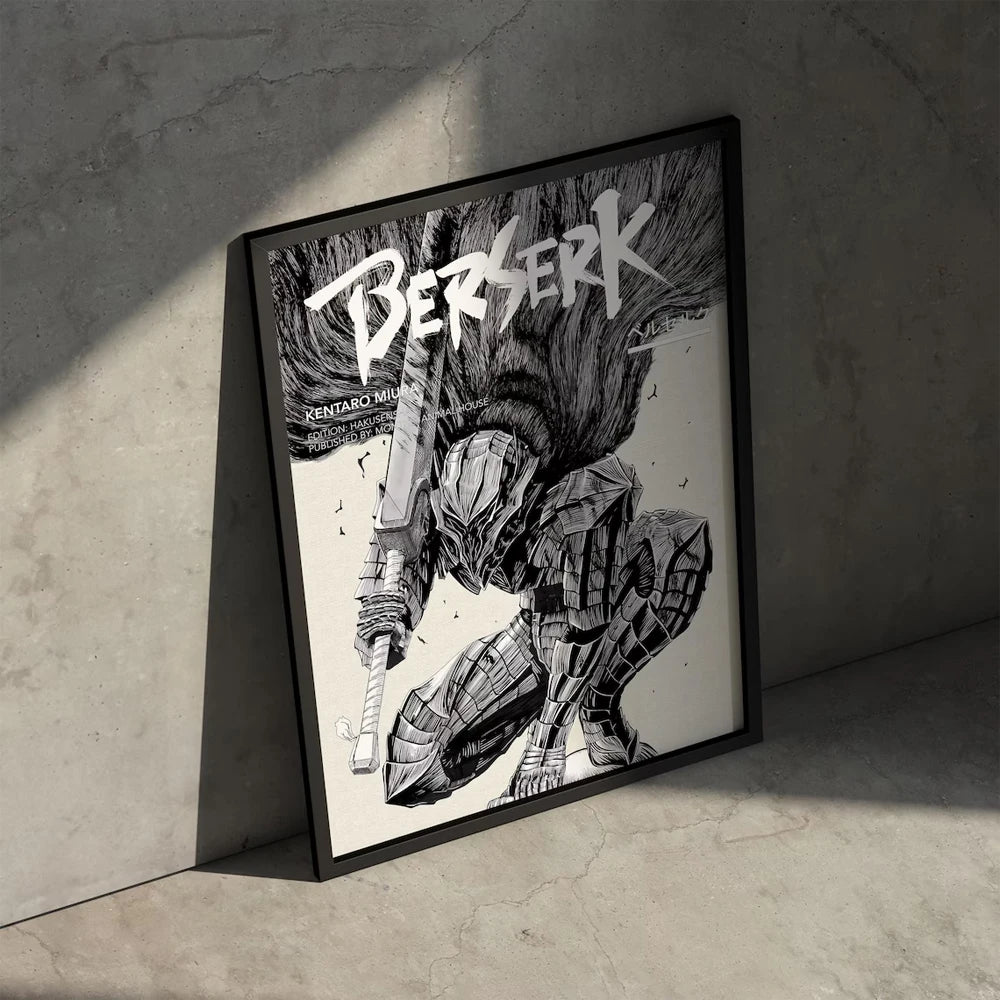 1PC Unframed Manga Posters Canvas Painting Retro Guts Griffith Anime Minimalist Wall Art Prints Home Bedroom Living Room Decor