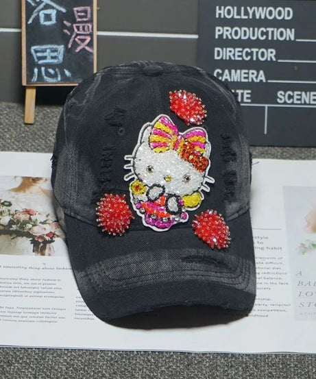 Sanrio Peaked Cap Women's New Hello Kitty Age-reducing Sports and Leisure Baseball Cap Sun Protection Versatile Sun Hat