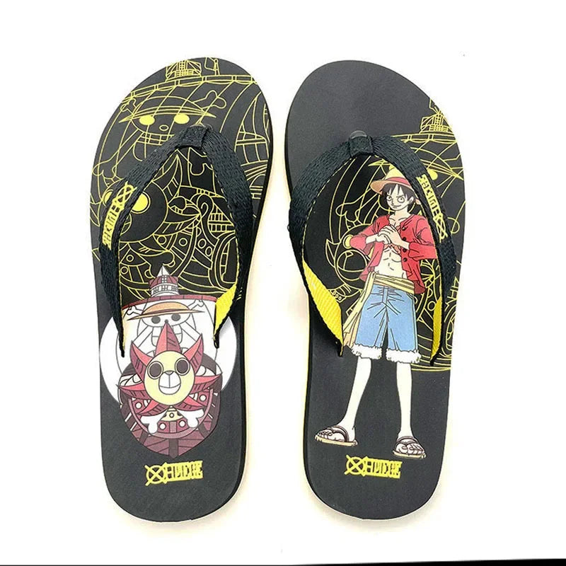One Piece Roronoa Zoro Slippers Anime Sandals Women Men Home Bathroom Non Slip Flip Flops Outdoor Summer Beach Slides