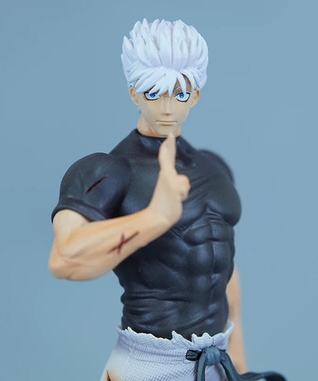 23cm Jujutsu Kaisen Satoru Gojo Action Figure Exquisite Three Head Statue PVC Anime Collectible Model Toy Desktop Ornament Gift