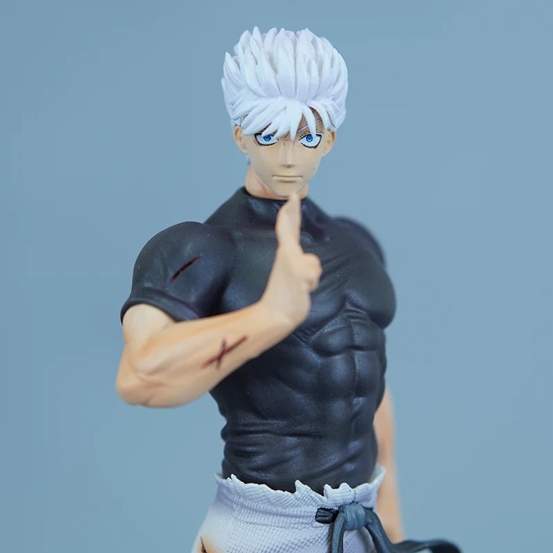 23cm Jujutsu Kaisen Satoru Gojo Action Figure Exquisite Three Head Statue PVC Anime Collectible Model Toy Desktop Ornament Gift