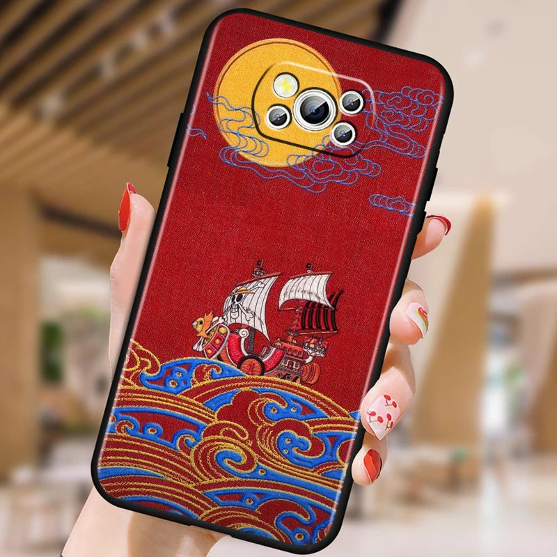 One Piece Luffy Case for Xiaomi Mi Poco F5 F4 F3 F2 X5 X4 X3 M6 M5 M5S M4 M3 C40 Pro GT NFC 5G