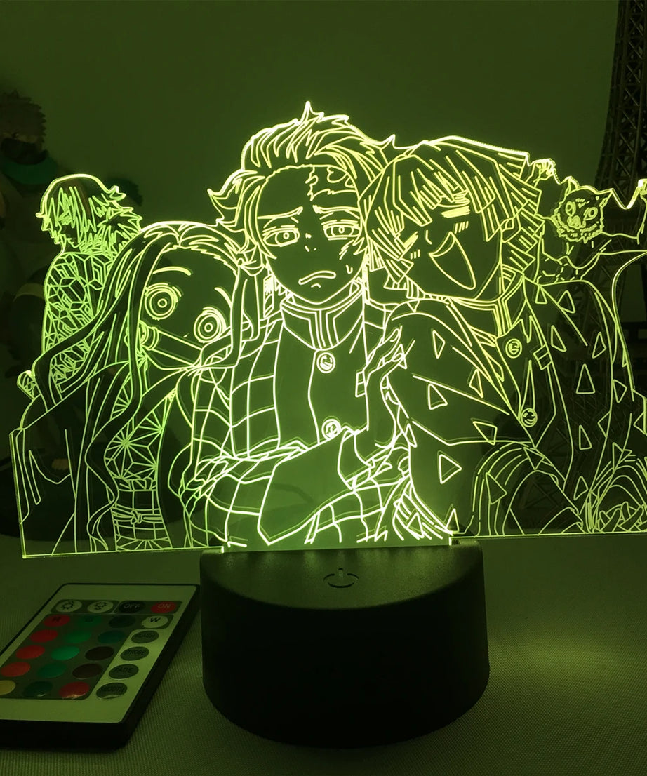 Manga 3d Light Kimetsu No Yaiba for Bedroom Decor Night Light Birthday Gift Table Lamp Anime Demon Slayer Mitsuri Kanroji Figure