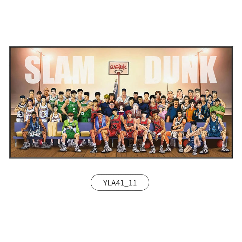 Slam Dunk Wall Art – Sakura Path Anime Mural for Bedroom or Living Room