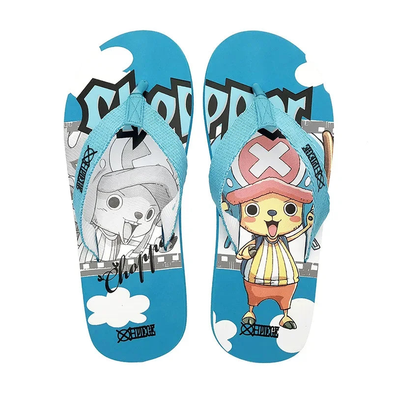 One Piece Roronoa Zoro Slippers Anime Sandals Women Men Home Bathroom Non Slip Flip Flops Outdoor Summer Beach Slides