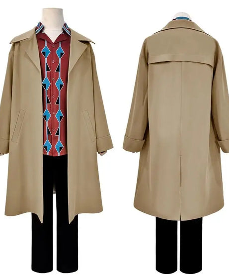 Anime Men’s Nagumo Yoichi Cosplay Costume – Sakamoto Days Cloak, Shirt, Pants Uniform Set for Halloween & Christmas