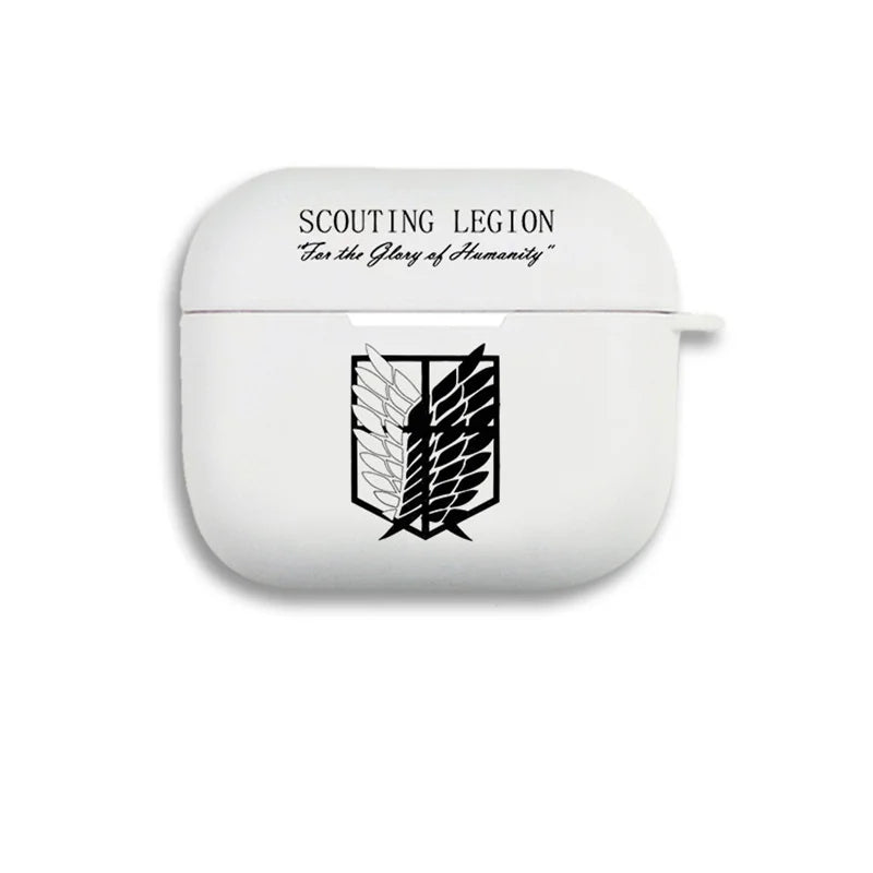 Anime Attack on Titan Earphone Case For Apple iPhone Charging Box For AirPods 1 2 3 Pro2 Clear wireless Bluetooth headphone case