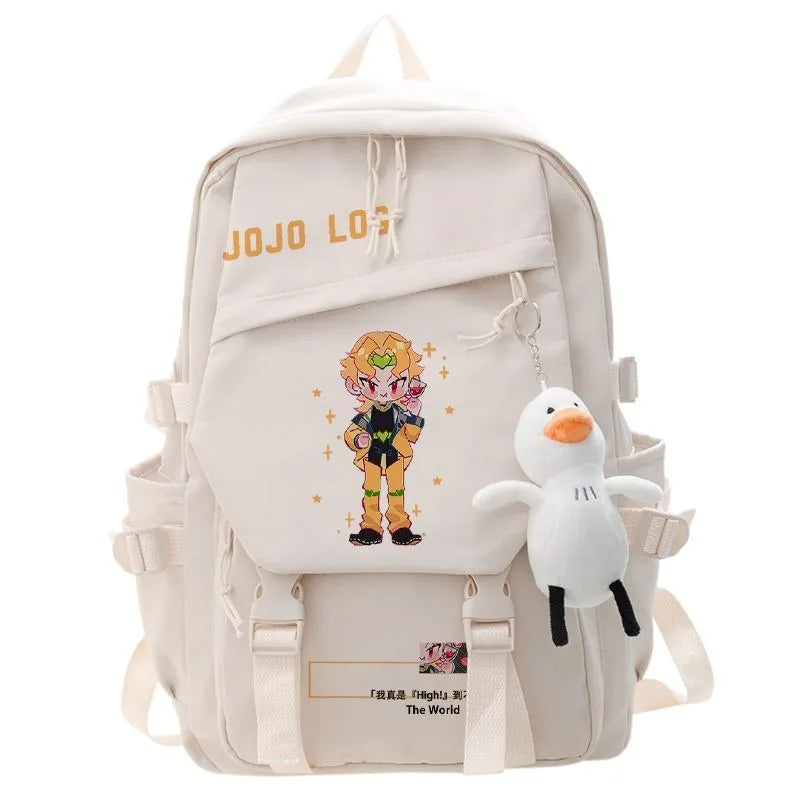 JoJo's Bizarre Adventure Anime Backpack Student School Bag Bookbag Laptop Travel Rucksack Outdoor Boy Girl Gifts