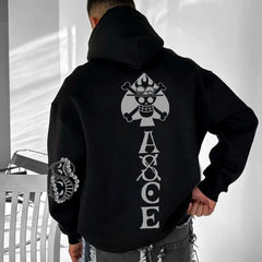 One Piece Print Hoodie — Oversized Cotton Sweatshirt