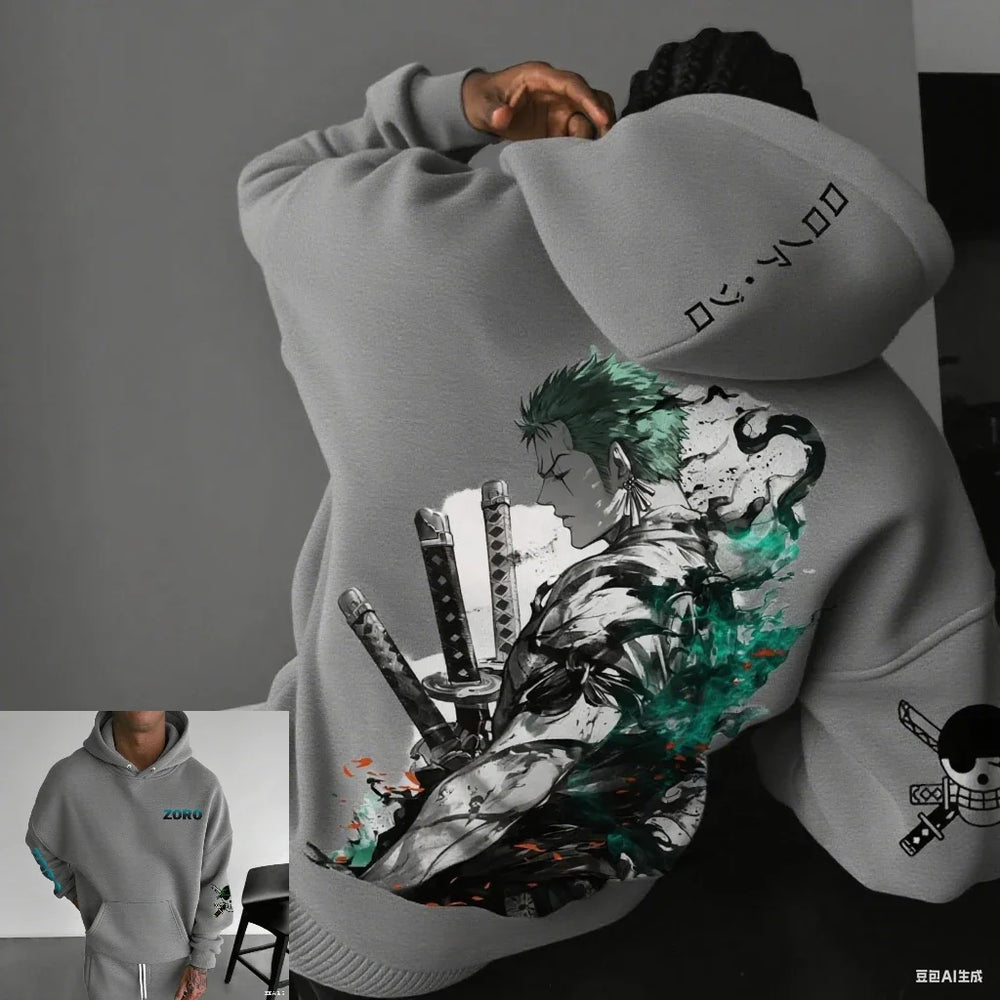One Piece Zoro Hoodie — Graphic Print Pullover 7