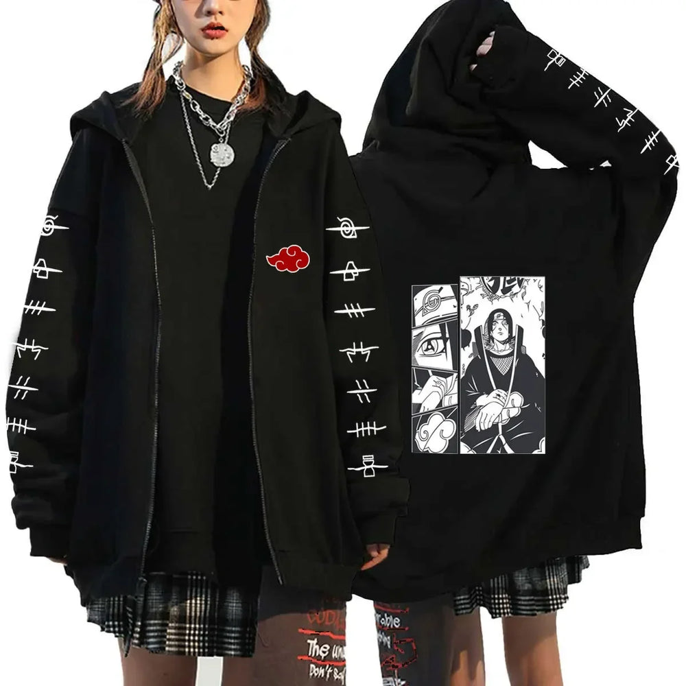Naruto Anime Zip-Up Sportswear Hoodie – Men's & Women's Casual Spring Autumn Jacket 8