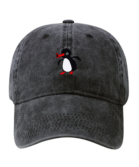 Noot Baseball Cap Men High Quality Washed Cotton Women  Sun Protection Visor Snapback Penguin TV Spring Summer Sun Hat Wholesale