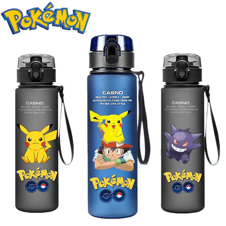 Pokemon 560ML Portable Anime Water Cup Pikachu Large Capacity Plastic Water Bottle