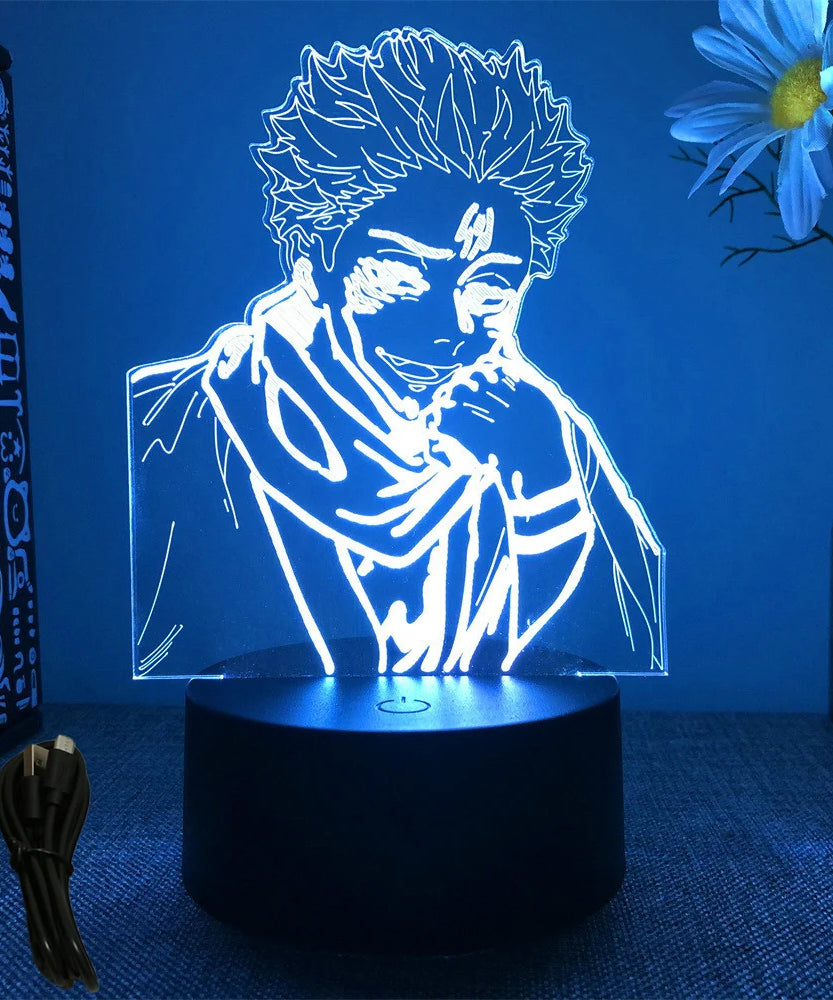 3D Anime Lamp Jujutsu Kaisen Led Night Light RGB Table Lamps Satoru Gojo Action Figure Kids Bedroom Desk Home Decor Friend