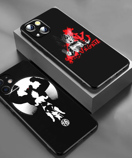 Dragon Ball Z Black Soft Case for iPhone 15/14/13/12/11/XS/X/8/7/SE