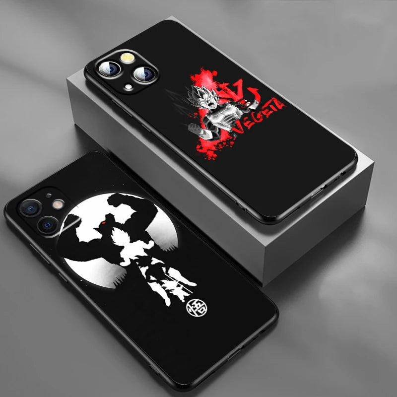 Dragon Ball Z Black Soft Case for iPhone 15/14/13/12/11/XS/X/8/7/SE