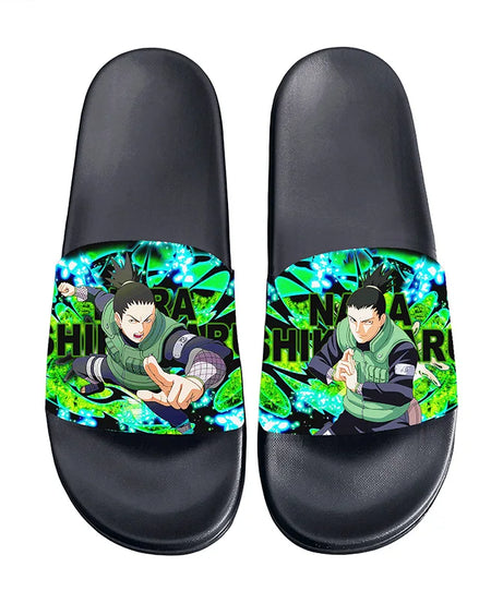 Anime Naruto Non-Slip Slippers Fashion Sasuke Design Cute Kawaii Home Sandals for Men And Women Ideal Holiday Gift