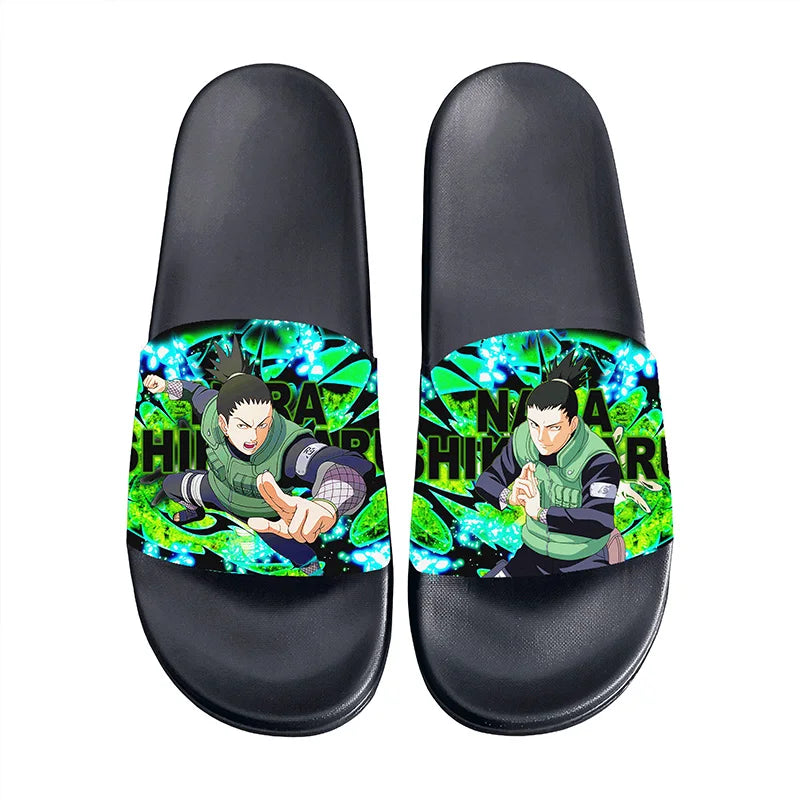 Anime Naruto Non-Slip Slippers Fashion Sasuke Design Cute Kawaii Home Sandals for Men And Women Ideal Holiday Gift