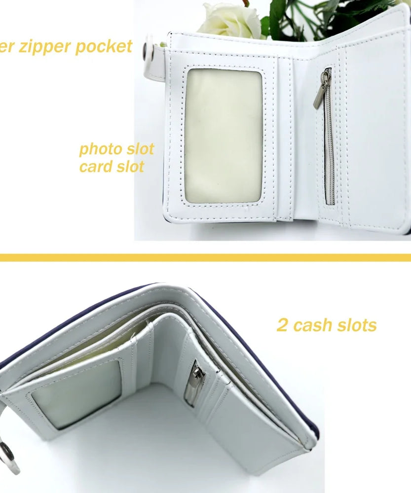 Anime Card Captor SAKURA Short PU Leather Wallet Cute Purse with Coin Pocket for Girls Boys Gift