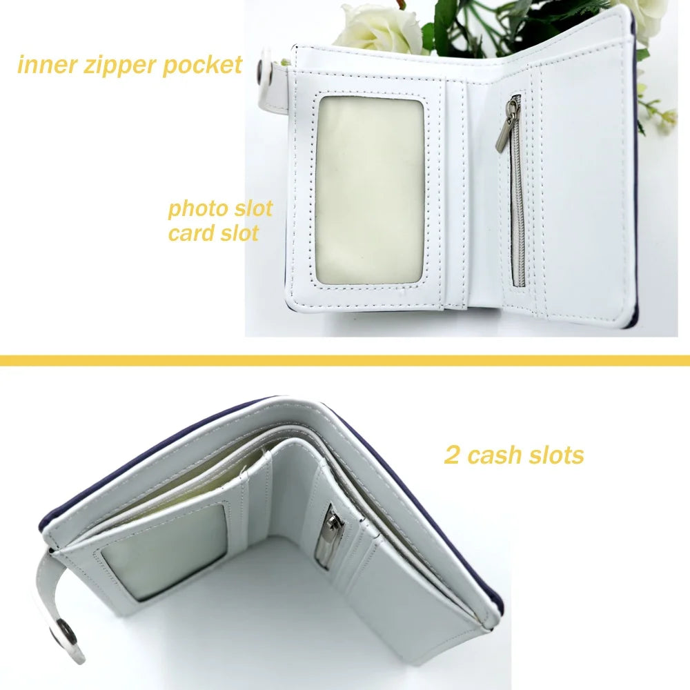 Anime Card Captor SAKURA Short PU Leather Wallet Cute Purse with Coin Pocket for Girls Boys Gift