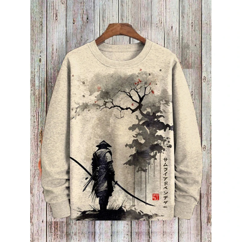 Anime Character Print Sweatshirt — Oversized Crewneck Pullover 6