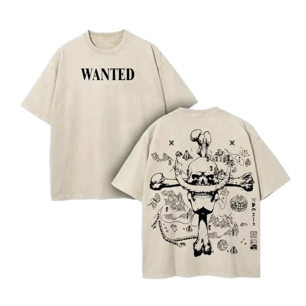 One Piece Vintage-Washed Graphic T-Shirt — Unisex Oversized Tee