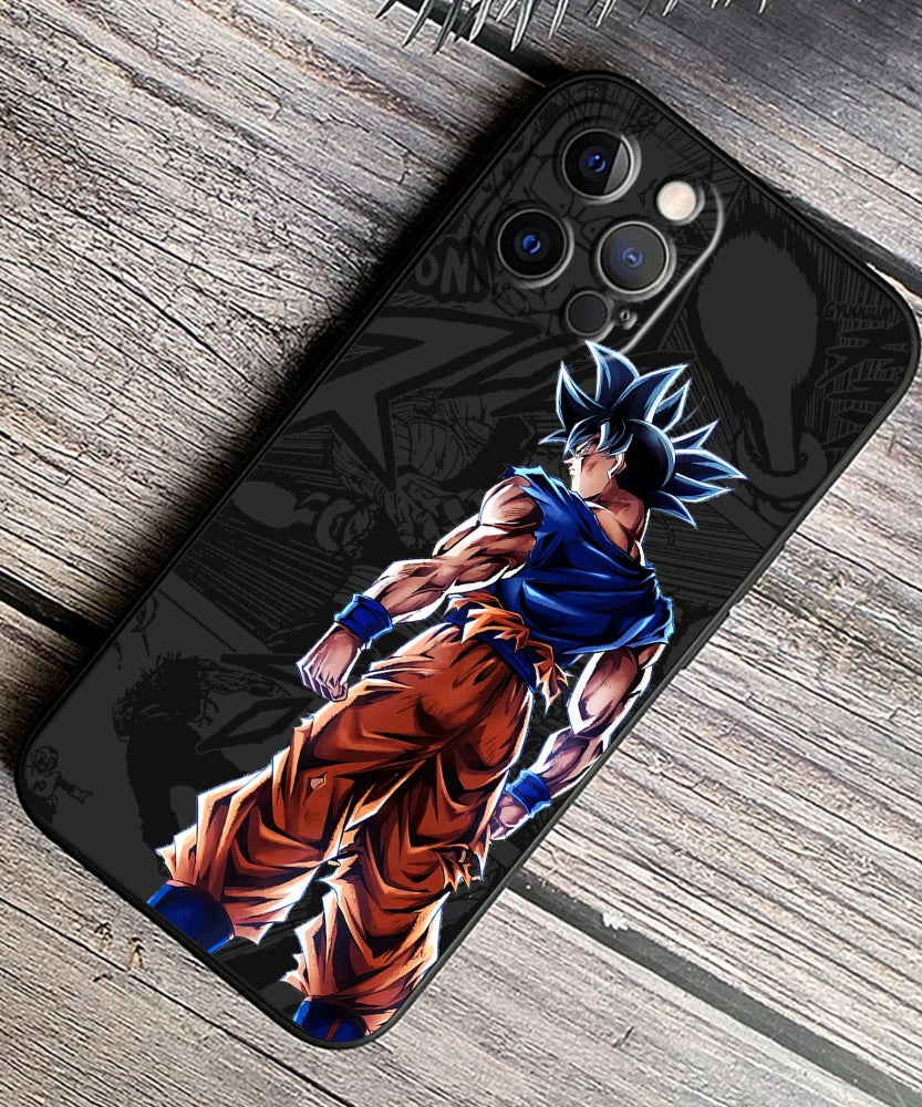 Son Goku Black TPU Case – Dragon Ball Anime iPhone 7–15 Pro Max
