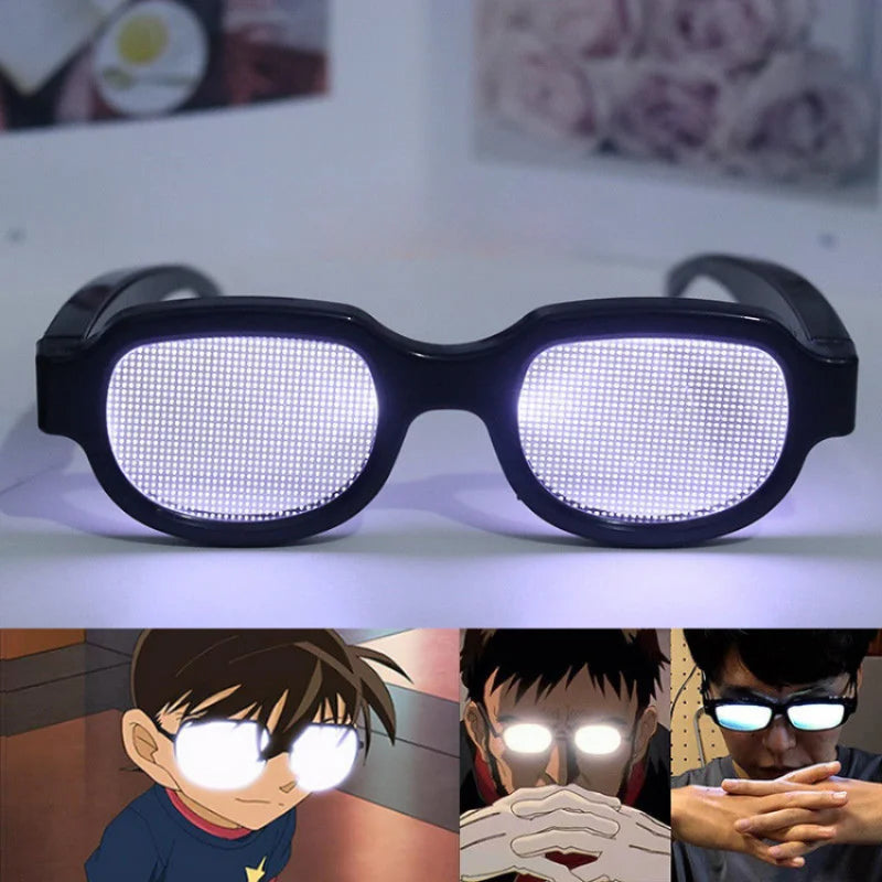 Detective Conan Funny LED Light Edogawa Solve the Case Glasses Anime Kawaii Accsesories Action Toy Figures Toys Hobbies