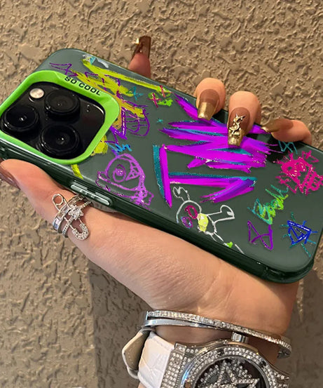 Anime Arcanes Graffiti J-Jinxs For iPhone 16 15 14 13 12 11 Pro Max XS Max 7 8 Plus Phone Case Shockproof Silicone Matte Cover