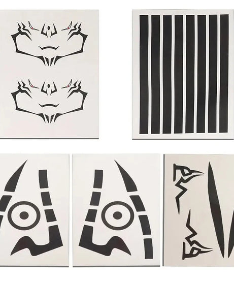 Anime Jujutsu Kaisen Ryomen Sukuna Full Body Tattoo Cosplay Waterproof Sticker Halloween Masquerade Fake Tattoo Stickers Prop