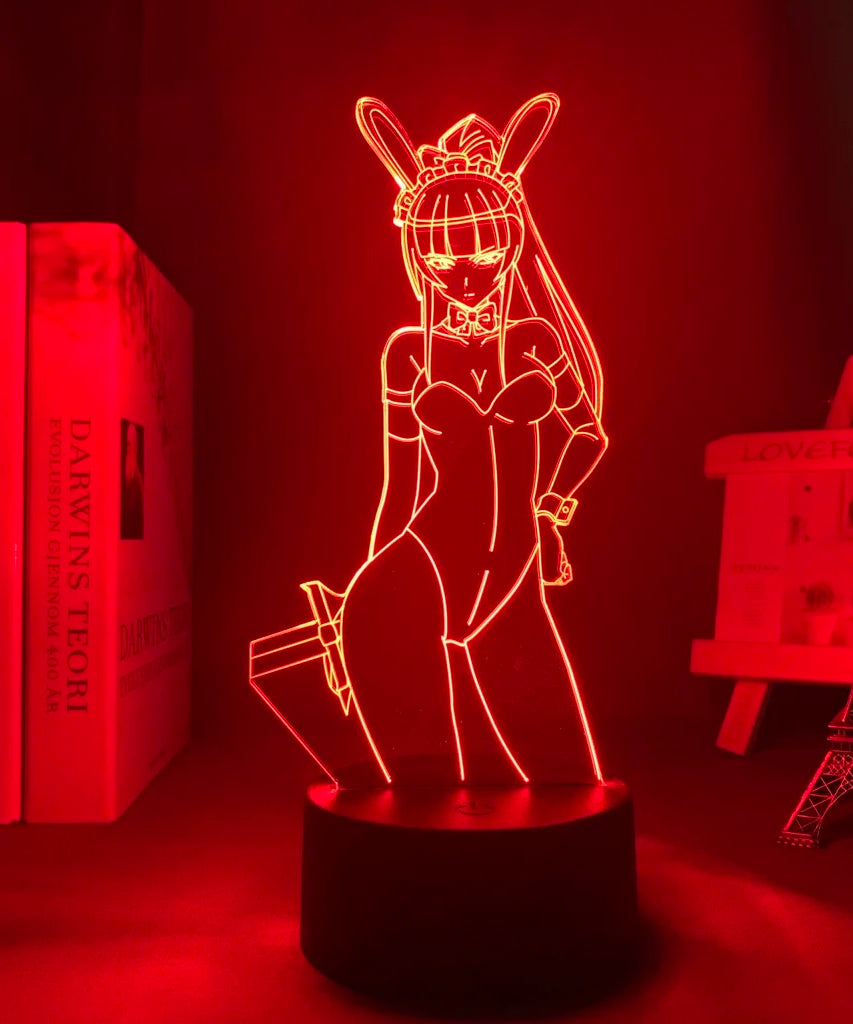 Anime Overlord Acrylic Glowing Stand Albedo Action Figure Led Night Light for Bedroom Decor Gift Nightlight