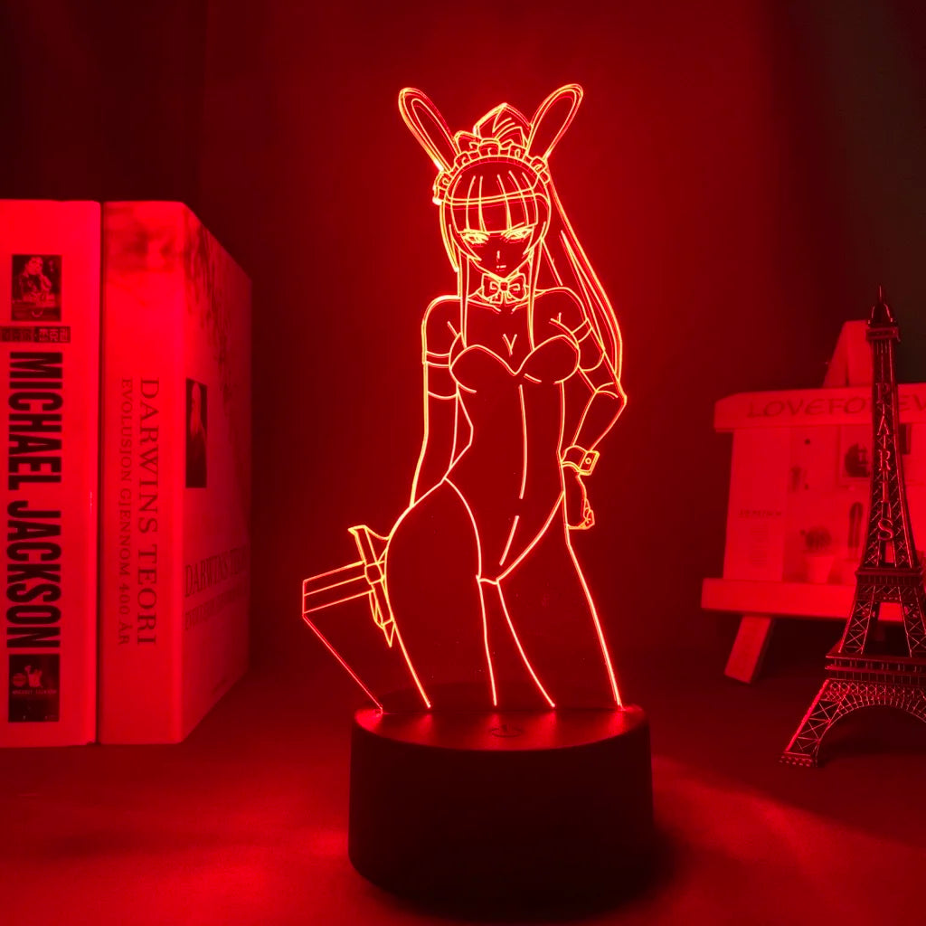 Anime Overlord Acrylic Glowing Stand Albedo Action Figure Led Night Light for Bedroom Decor Gift Nightlight