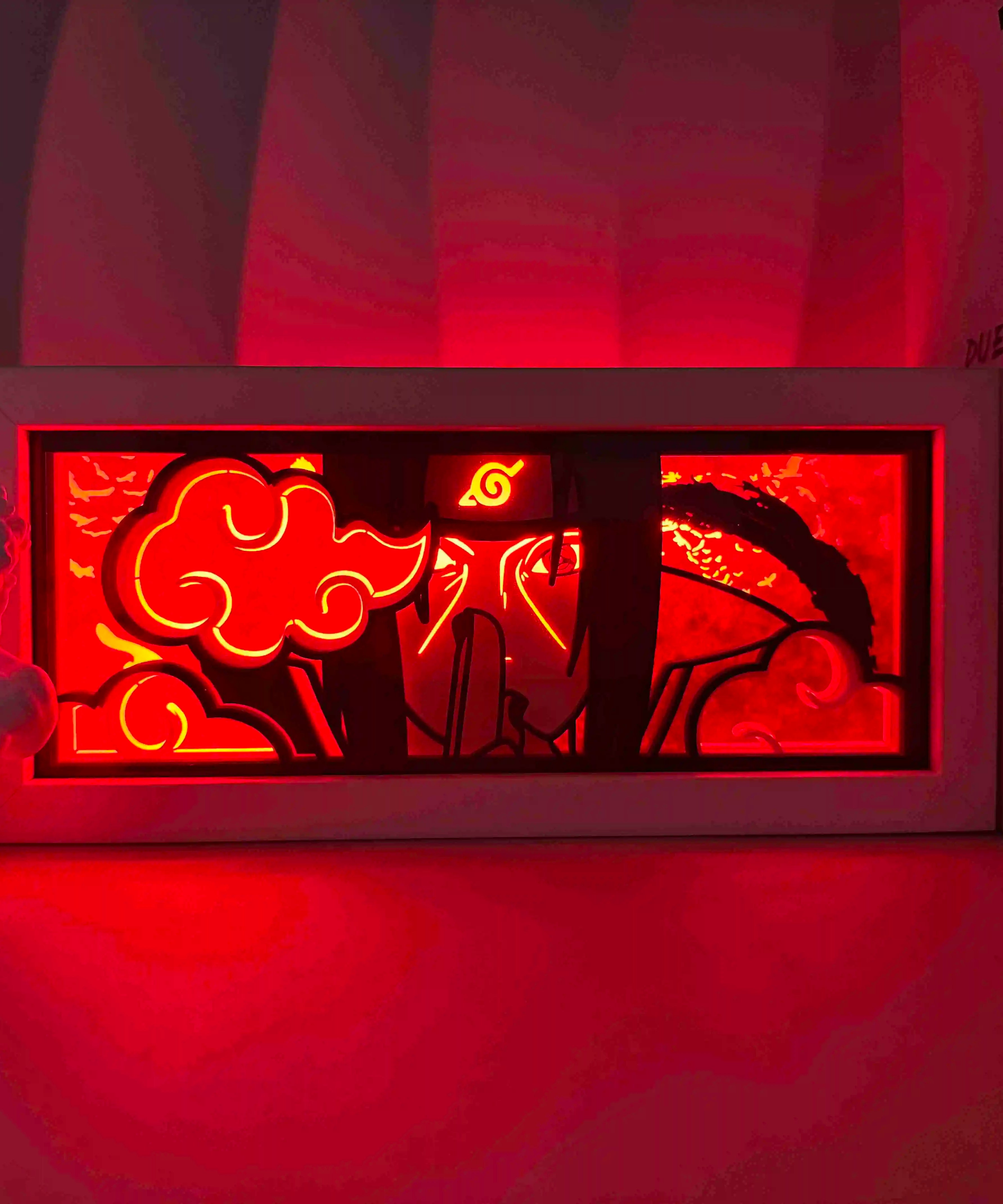 Anime  series paper-cut light room bedroom night light atmosphere light remote control colorful light box