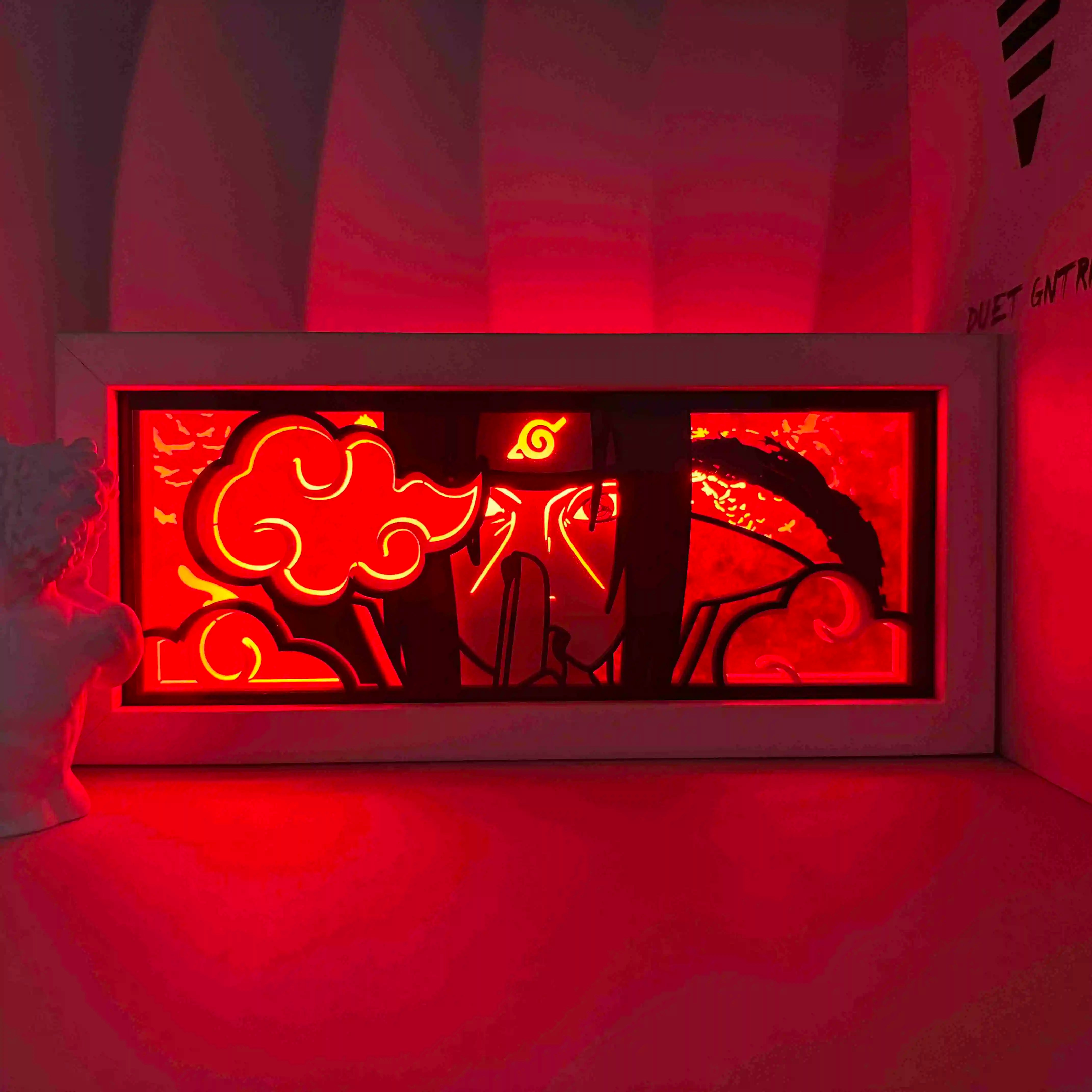 Anime  series paper-cut light room bedroom night light atmosphere light remote control colorful light box