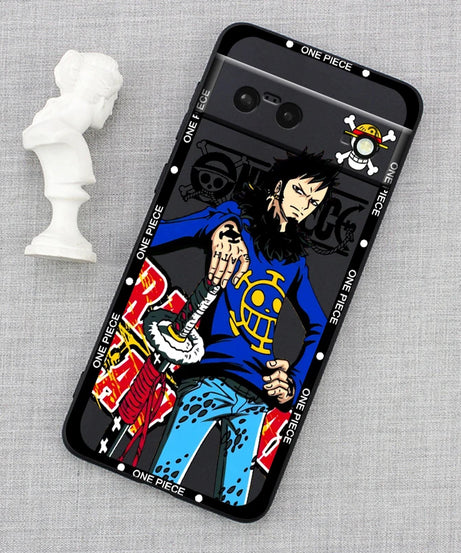 One Piece Luffy Art For Google Pixel 9 8 7A 7 6A 6 5A 5 4 4A XL 5G Black Silicon Shockproof Shell Cover Phone Case
